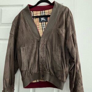 Vintage Burberry Brown Suede Cardigan - Amazing Condition